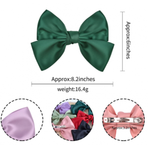Ever Beauty/Fashion Ribbon Hairgrips Big Large Bow Hairpin For Women Girls Satin Trendy Ladies Hair Clip New Cute Barrette Hair Accessories