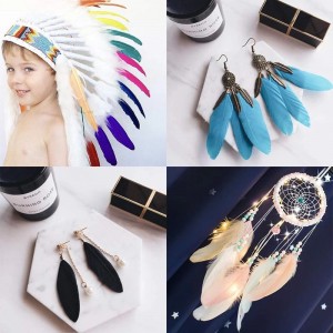 Ever Beauty 20-100pcs/lot Hard pole goose golden feather 13-20cm DIY Feathers for needlework jewelry feather crafts wedding decoration pluma