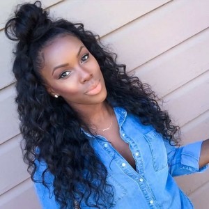 Lace Front Ponytail Wigs Loose Wave Pre-Plucked Natural Hairline Peruvian 150% Density Wigs No Shedding No Tangle