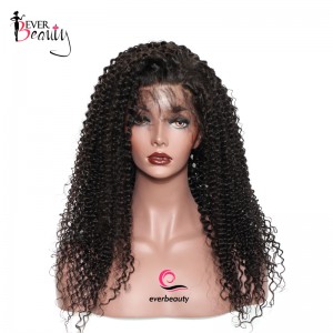 250% Density Pre-Plucked Full Lace Wigs Malaysian Virgin Hair Kinky Curly Lace Front Wigs Natural Hair Line 