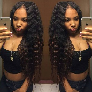 250% Density Wig Pre-Plucked Deep Wave Brazilian Lace Wigs with Baby Hair for Black Women Natural Hair Line