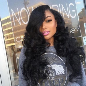 150% Density Lace Front Ponytail Wigs Body Wave Brazilian Lace Front Wigs Pre-Plucked Natural Hairline