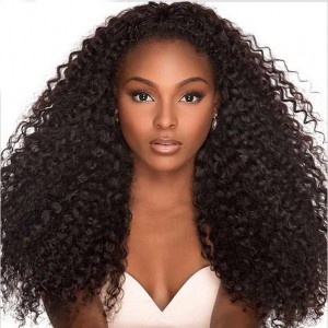 Natural Color Unprocessed Peruvian Virgin 100% Human Hair Deep Wave Full Lace Wigs