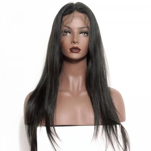 Brazilian Lace Wigs Pre-Plucked Natural Hairline 150% Density Wigs Silk Straight Lace Front Ponytail Wigs 