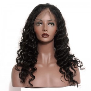 150% Density Lace Front Wigs Indian Loose Wave Lace Front Human Hair Wigs Pre-Plucked Ponytail Wigs 