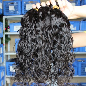 Natural Color Peruvian Virgin Human Hair Wet Wave Hair Weave 4pcs Bundles