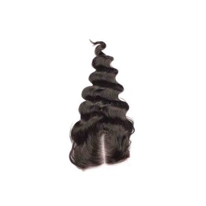 Natural Color Loose Wave Brazilian Virgin Hair Middle Part Lace Closure 4x4inches Ever Beauty Hair