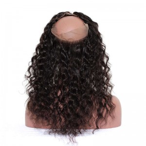 360 Lace Frontal with Cap Loose Wave Brazilian Virgin Hair Lace Frontal With Natural Hairline