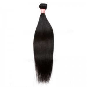 Natural Color Brazilian Remy Human Hair Extension Silky Straight Hair Weave 1pc Bundle