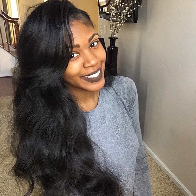 250 Density Wigs Pre Plucked Human Hair Wigs Body Wave Malaysian