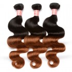 Body Wave 1B/30 Ombre Color Brazilian Virgin Human Hair Weave 4 Bundles