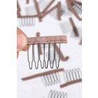 Lace Wrap 6 Teeth Combs Wire Spring Comb Wig Add to Wig Cap Clip Snap For Wig