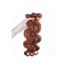 Color #30 Medium Brown Brazilian Virgin Hair Body Wave Hair Weave 3 Buddles