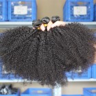 Natural Color Mongolian Afro Kinky Curly Hair Weave 3 Bundles