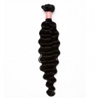 Natural Color Deep Wave Brazilian Virgin Human Hair Weave 1pc Buddle