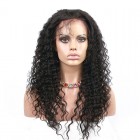 Natural Color Unprocessed Indian Virgin 100% Human Hair Deep Wave Full Lace Wigs