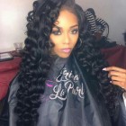 Pre-Plucked Natural Hair Line Brazilian Deep Wave Lace Front Wigs 130% Density Wigs No shedding 