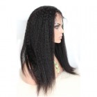 Natural Color Kinky Straight Brazilian Virgin Human Hair Full Lace Wigs