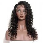 Pre-Plucked Natural Hair Line Malaysian Deep Wave Lace Front Human Hair Wigs with Baby Hair 130% Density Wigs