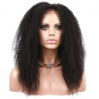 Natural Color Afro Kinky Curly Full Lace Human Hair Wig Brazilian Virgin Hair Full Lace Wigs