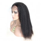 Kinky Straight Full Lace Wigs Peruvian Virgin Human Hair Glueless Full Lace Human Hair Wigs Natural Color