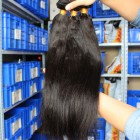 Natural Color Italian Yaki Brazilian Virgin Human Hair Weave 3pcs Bundle