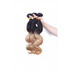 Color 1b/#27 Ombre Human Hair Body Wave Hair Extensions 3 Bundles