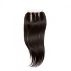 Natural Black Color Silky Straight Brazilian Virgin Hair Three Part Closure 4x4inches Ever Beauty Hair