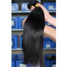 Natural Color Silky Straight Indian Remy Human Hair Extensions Weaves 4 Bundles