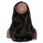 360 Lace Frontal Closure Straight Brazilian Virgin Hair Lace Frontal Natural Hairline 22.5*4*2