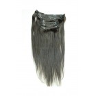 Natural Color Silky Straight Indian Remy Hair Clip In Human Hair Extensions