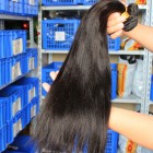 Indian Remy Human Hair Yaki Straight Hair Weave Natural Color 3 Bundles