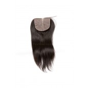 Natural Color Silk Straight Brazilian Virgin Hair Silk Base Closure 4x4inches