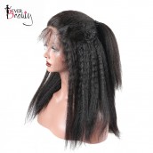 250% Density Kinky Straight Lace Front Human Hair Wigs Pre-plucked Brazilian Human Hair Wigs