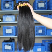 Natural Color Silk Straight Malaysian Virgin Human Hair Weave 3 Bundles