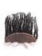 Kinky Curly Brazilian Virgin Hair Lace Frontal Closure 13x4inches Natural Color