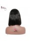 200% Density Straight Human Hair Short Bob Wig For Women Natural Color Brazilian Lace Front Human Hair Wigs