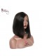 200% Density Straight Human Hair Short Bob Wig For Women Natural Color Brazilian Lace Front Human Hair Wigs