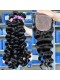 Malaysian Virgin Hair Loose Wave 4X4inches Three Part Silk Base Closure with 3pcs Weaves