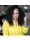 Natural Color Kinky Curly Human Hair Wig Mongolian Virgin Hair Full Lace Wigs