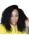 Natural Color Kinky Curly Human Hair Wig Mongolian Virgin Hair Full Lace Wigs