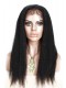 Natural Color Kinky Straight Brazilian Virgin Human Hair Full Lace Wigs