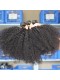 4 Bundles Natural Color Afro Kinky Curly Brazilian Virgin Human Hair Weaves