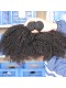 Indian Remy Human Hair Afro Kinky Curly Hair Weave Natural Color 3 Bundles