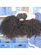 4 Bundles Malaysian Virgin Human Hair Weaves Afro Kinky Curly Natural Color