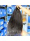 Indian Remy Human Hair Kinky Straight Hair Weave Natural Color 3 Bundles