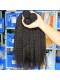 Kinky Straight Hair Weave Mongolian Virgin Human Hair Extensions 4 Bundles Natural Color 