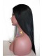 Natural Color Silk Straight 100% Peruvian Virgin Human Hair Wig Lace Front Wigs