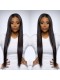 Pre-Plucked Lace Front Ponytail Wigs Peruvian Silk Straight Lace Wigs 150% Density Wigs Natural Hairline