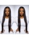 Pre-Plucked Lace Front Ponytail Wigs Peruvian Silk Straight Lace Wigs 150% Density Wigs Natural Hairline